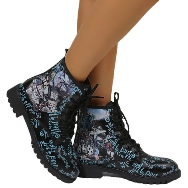 Women's Martin Boots Fashion Print Cartoon British Ins Fashion - Image 5