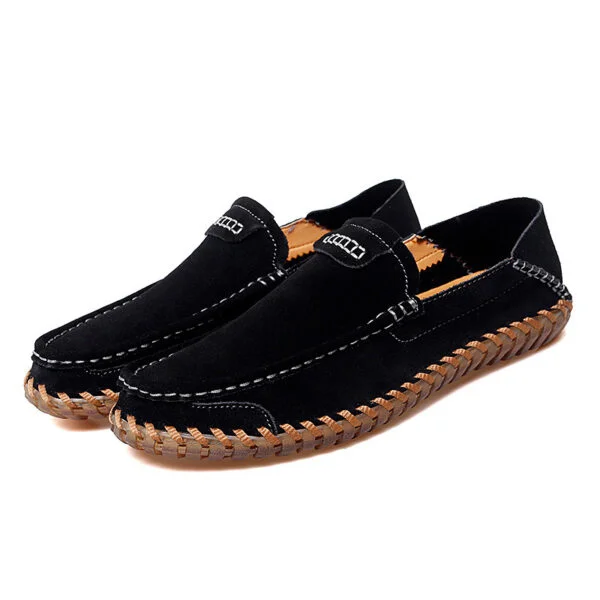 Autumn Leather Slip-on Lazy Shoes Men - Image 5