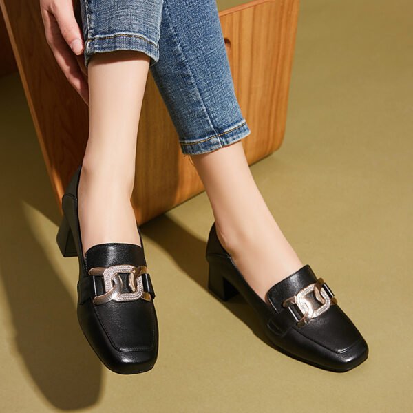 Women's New Leather Loafers Casual Flat Shoes - Image 5