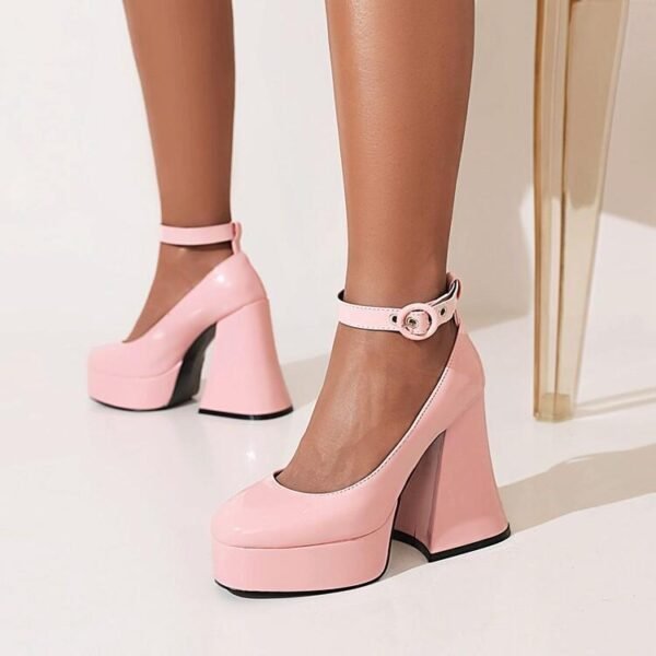 Women's Platform Thick Heel High Heel Shoes - Image 3