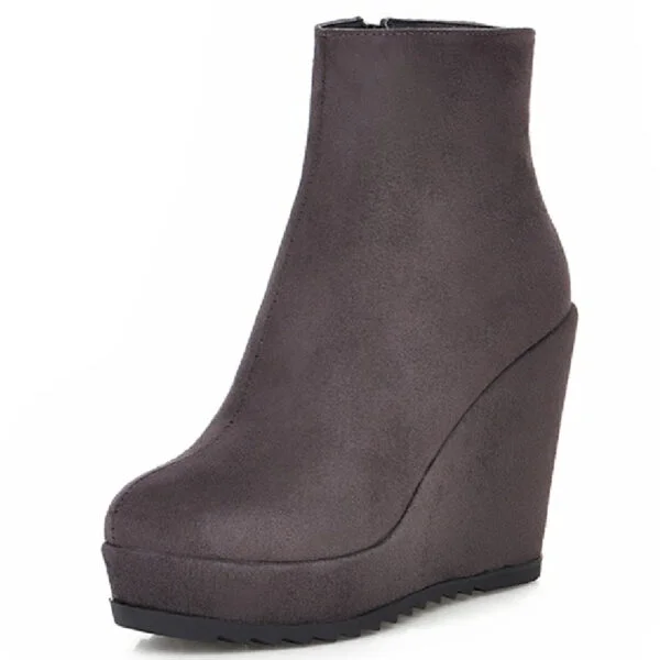 Autumn And Winter Women Platform Platform Wedge Boots - Image 2