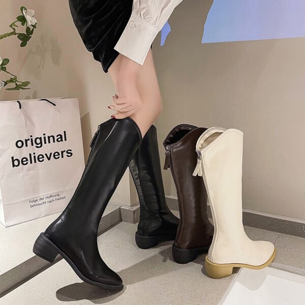 Women's Knee-high V-mouth High-top Knight Boots - Image 2