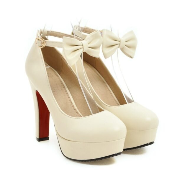 Women's High Heel Chunky Shoes - Image 2