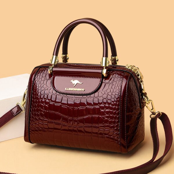 Women's Patent Leather Shiny Crossbody Shoulder Bag - Image 2