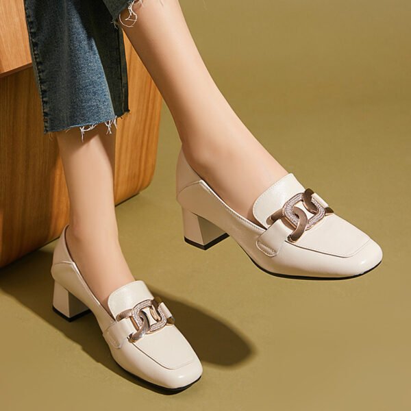 Women's New Leather Loafers Casual Flat Shoes - Image 7