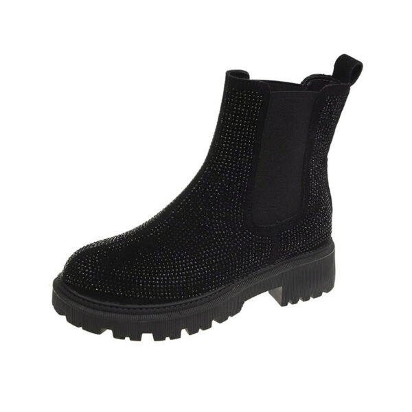 Women's New British Muffin Heel Platform Martin Boots - Image 4