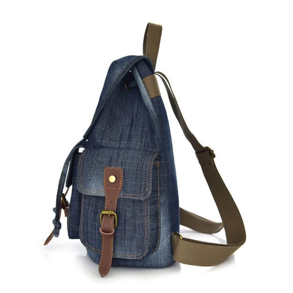 Backpack Retro Denim Backpack Female Drawstring Drawstring Pocket - Image 6