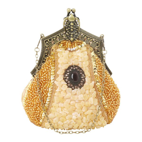 Women's Vintage Heavy Beaded Evening Bag - Image 6