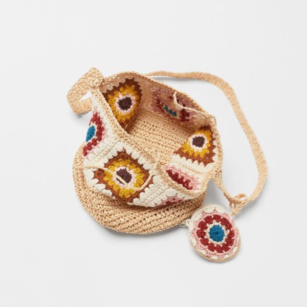 A Crochet Straw Bag One Shoulder Crossbody - Image 4