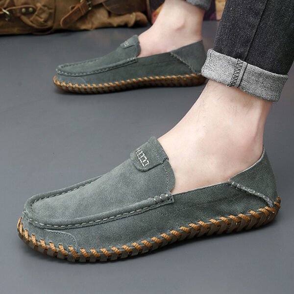 Autumn Leather Slip-on Lazy Shoes Men - Image 2