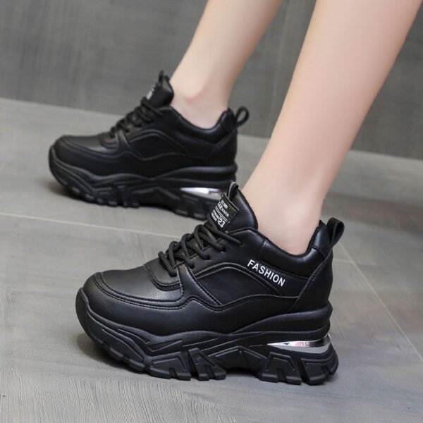 Women's Winter Fleece Thick Bottom Leisure Sports Inner Height Increasing Shoes - Image 6