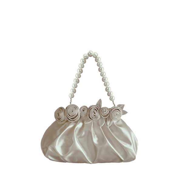 Women's Vintage Pearl Rose Handbag - Image 2