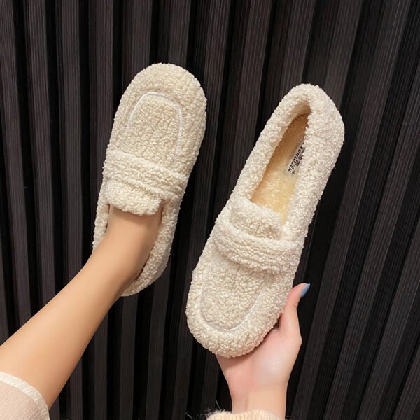 Bean Shoes With Cashmere And Lamb Hair To Keep Warm - Image 3