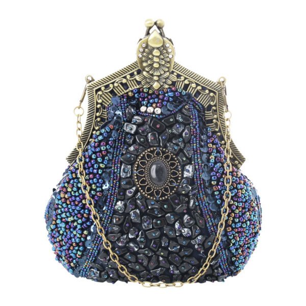 Women's Vintage Heavy Beaded Evening Bag - Image 5