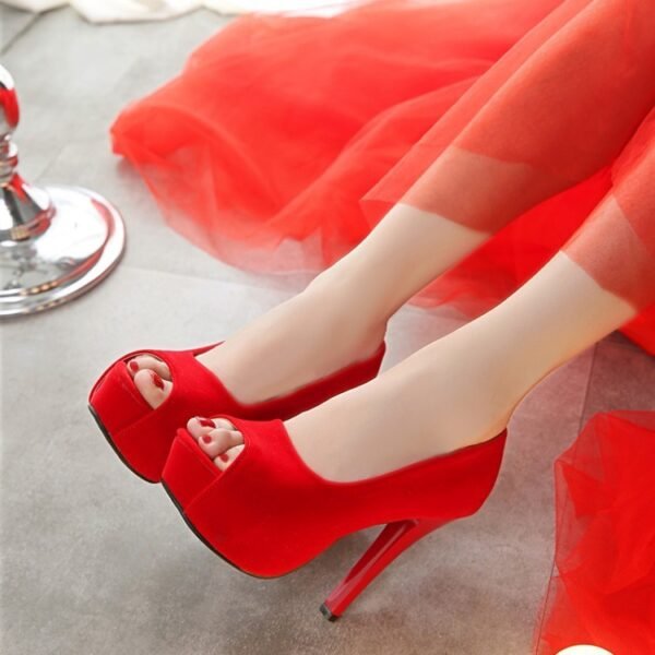 Women's Fish Mouth High Heel Sandals - Image 6