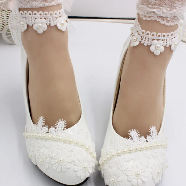 Women's Wedding Dress High Heels - Image 2