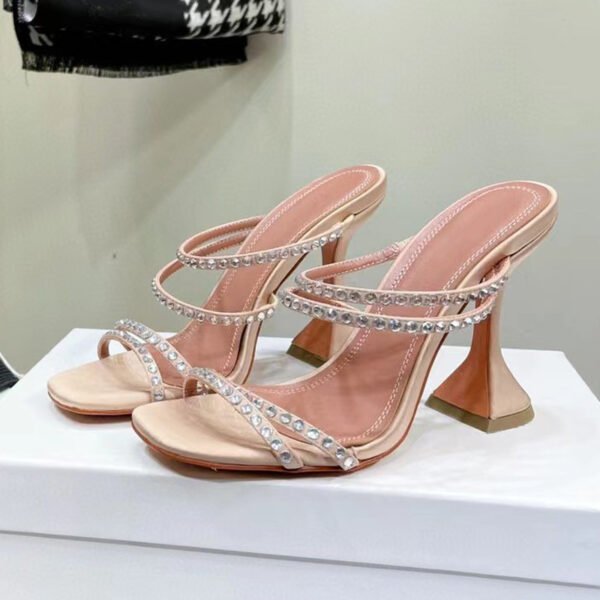 Women's New Rhinestone Leather Sandals - Image 3