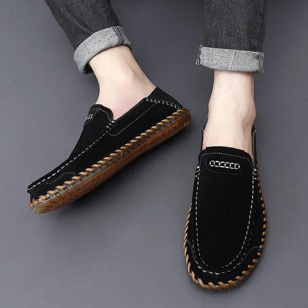 Autumn Leather Slip-on Lazy Shoes Men - Image 4