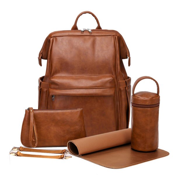 Baby Bag Leather Mommy Backpack - Image 6