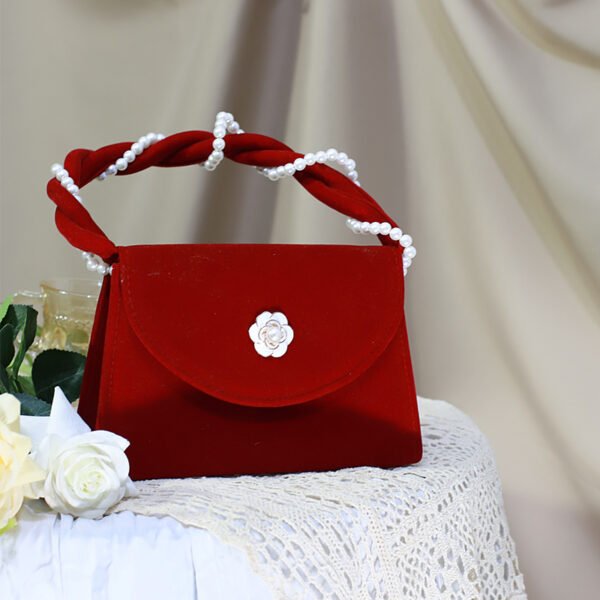 Women's Vintage Plush Wedding Suede Bag - Image 7