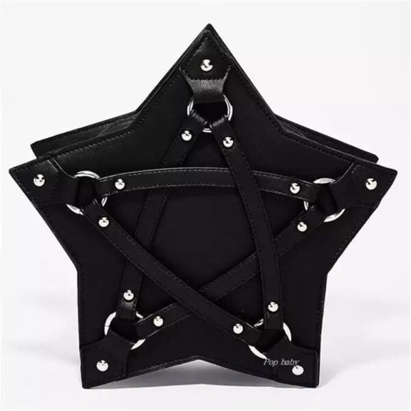 Women's Pentagram Strap PU Leather Shoulder Bag - Image 6