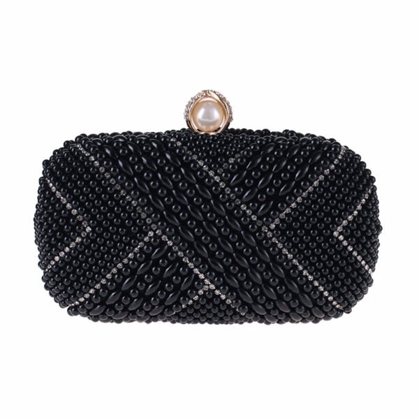 Women's Hand Holding Pearl Small Square Bag - Image 3