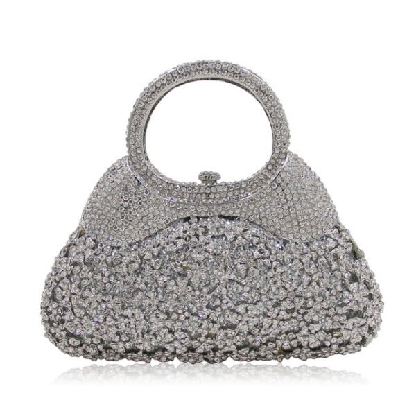 Women's Handmade Diamond Openwork Crystal Evening Bag