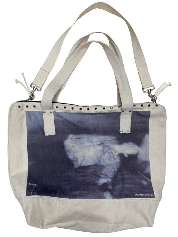 Zip Air-Eyed Printed Tote Canvas Bag - Image 2