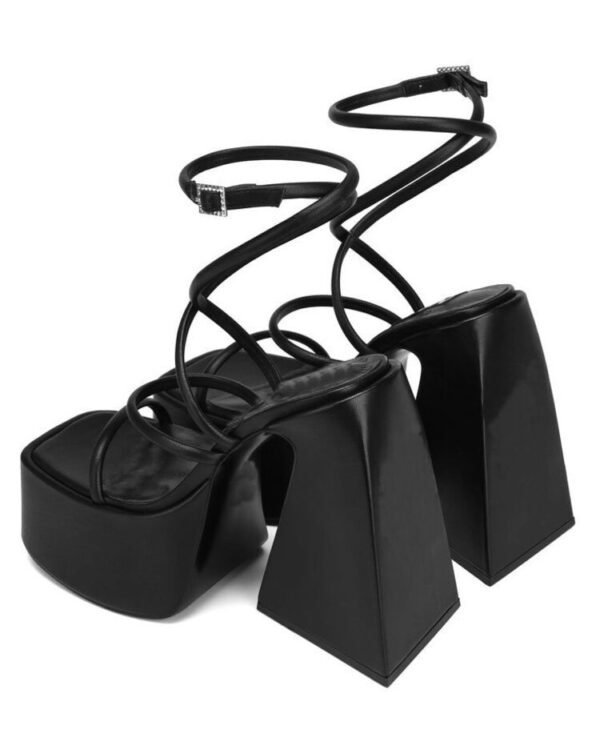 Women's Platform Sandals Thick Bottom Square Head - Image 7