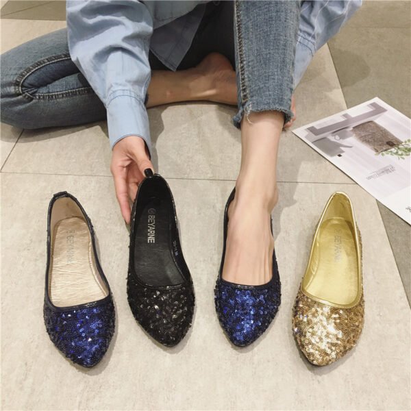 Beaded Pointed Flat Bottom Boat Shoes - Image 6