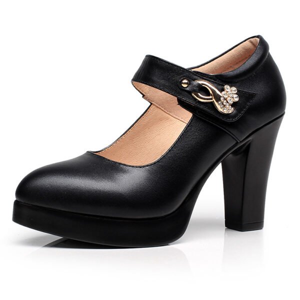 Women's Faux Leather High Heels - Image 2