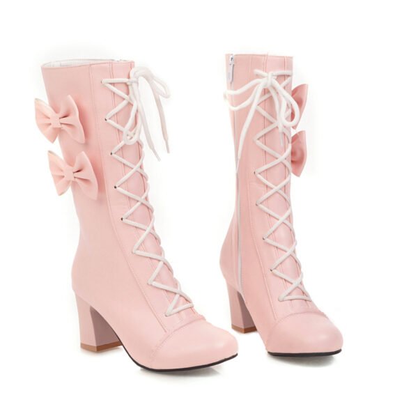 Autumn Winter Knight Boots Chunky High Heels - Image 4