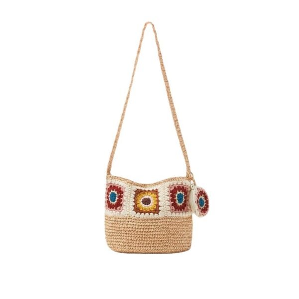 A Crochet Straw Bag One Shoulder Crossbody - Image 2