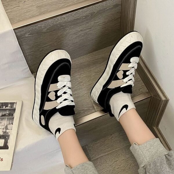 Women's Niche Platform Autumn Canvas Sneakers - Image 4