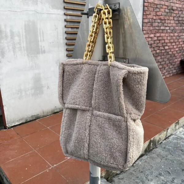 All-match Woolen Woven Single Shoulder Bag - Image 4