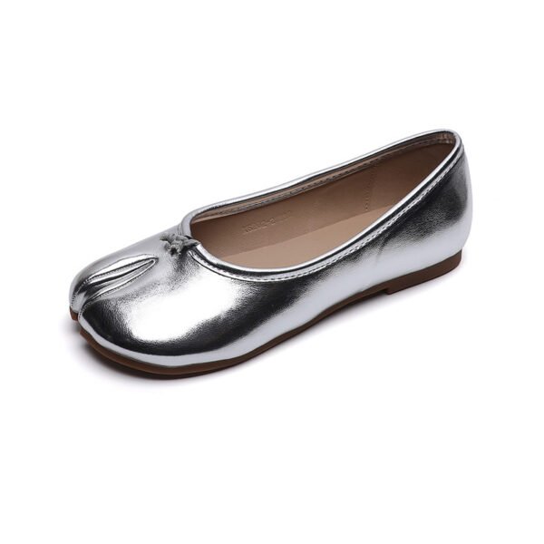 Women's French Mary Jane Split Toe Flat Shoes - Image 2