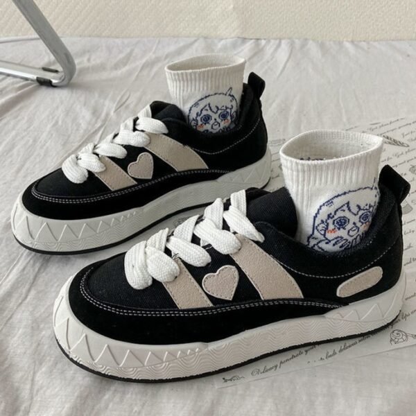 Women's Niche Platform Autumn Canvas Sneakers - Image 6