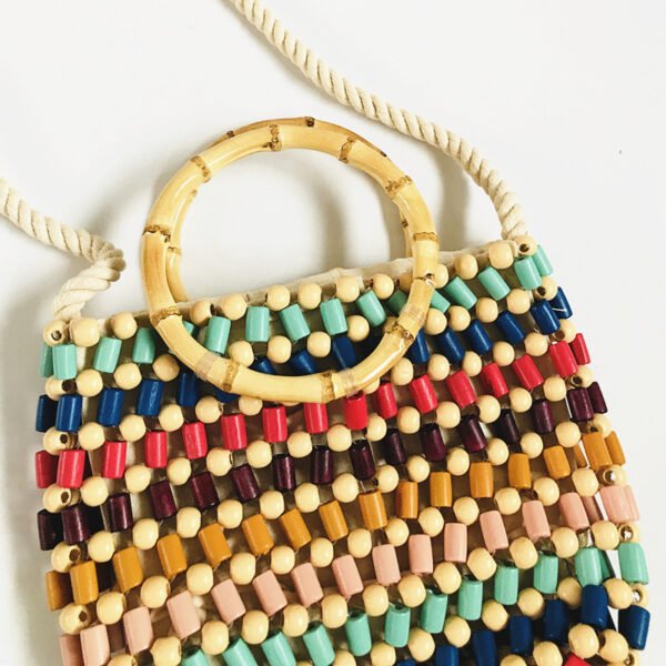 Women's Handmade Pearl Braided Shoulder Bag - Image 4