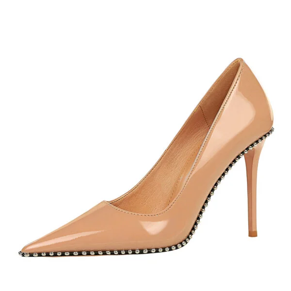 Women's Patent Leather Pumps Pointed Toe High Heels - Image 3