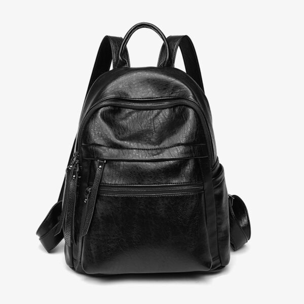 Women's Large-capacity New Fashion Soft Leather Backpack - Image 5