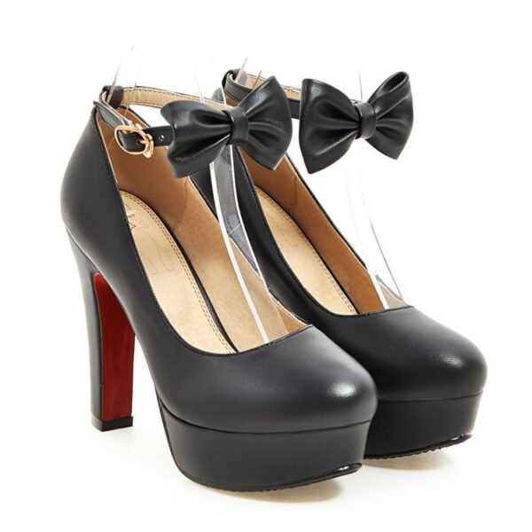 Women's High Heel Chunky Shoes - Image 5