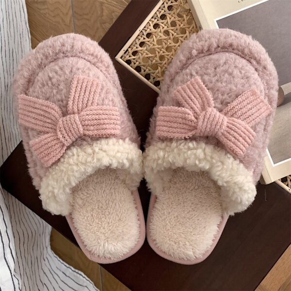 Women's Winter New Korean Fashion Home Non Slip Warm Plush Shoes - Image 5