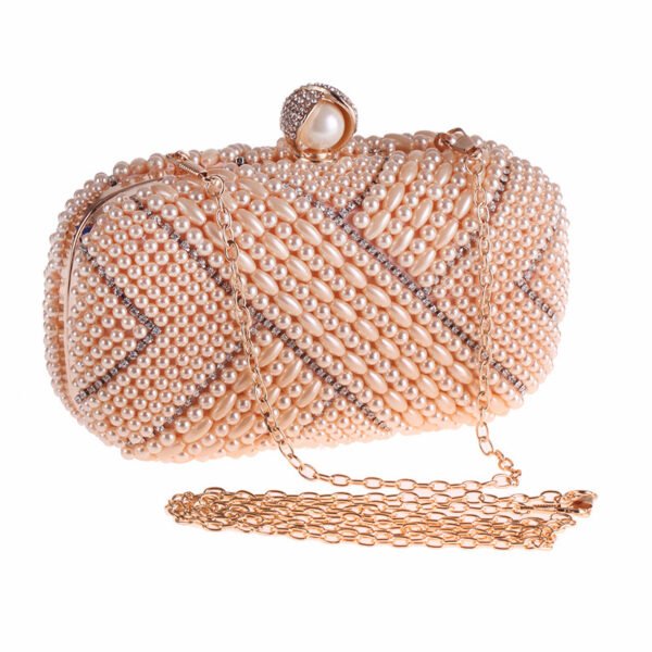 Women's Hand Holding Pearl Small Square Bag - Image 7