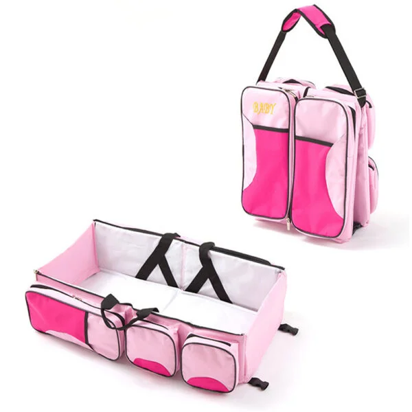 Baby Folding Bed Mommy Bag Portable One Shoulder Mommy - Image 6