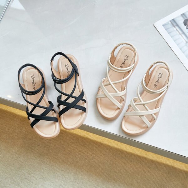 Women's New Lace Up Fashion Tendon Bottom Beach Sandals - Image 2