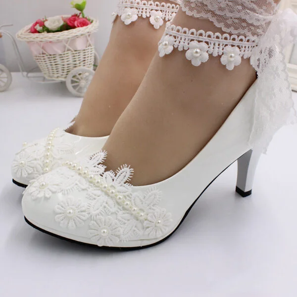 Women's Wedding Dress High Heels - Image 3