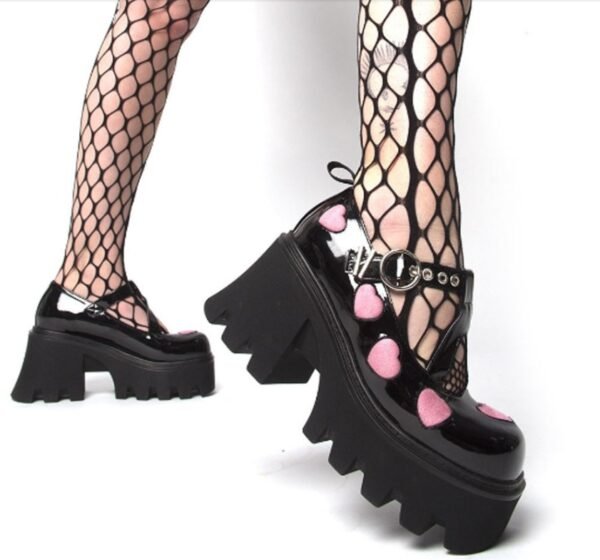 Women's Large Size Round Toe Platform Cross Strappy Shoes - Image 8