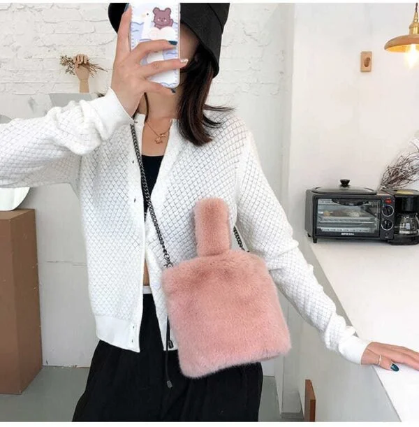 Autumn And Winter Foreign Style Furry Fashion Chain Shoulder Messenger Bag - Image 2