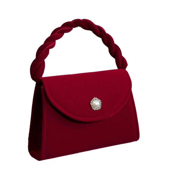 Women's Vintage Plush Wedding Suede Bag - Image 9