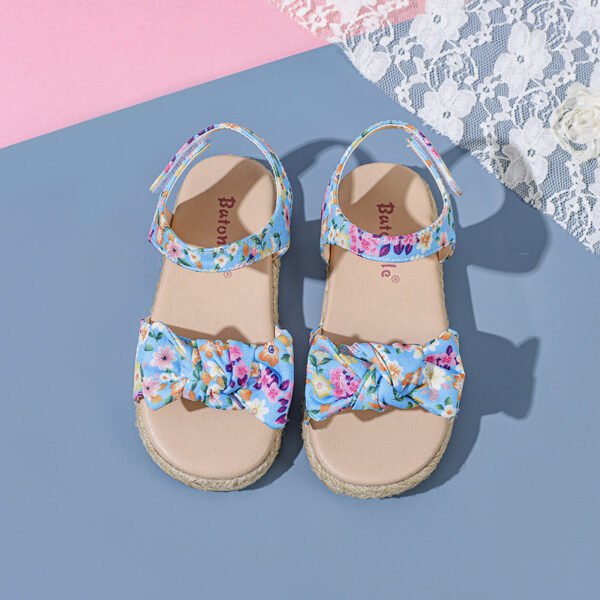 Big Boy Girl's Beach Shoes With Floral Bow - Image 4